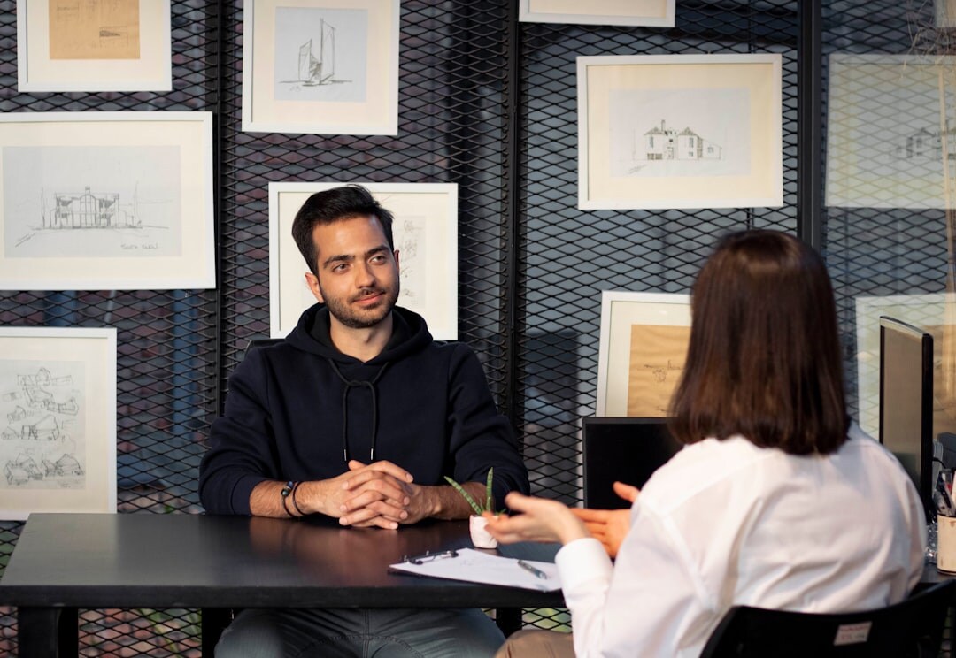 person conducting interview